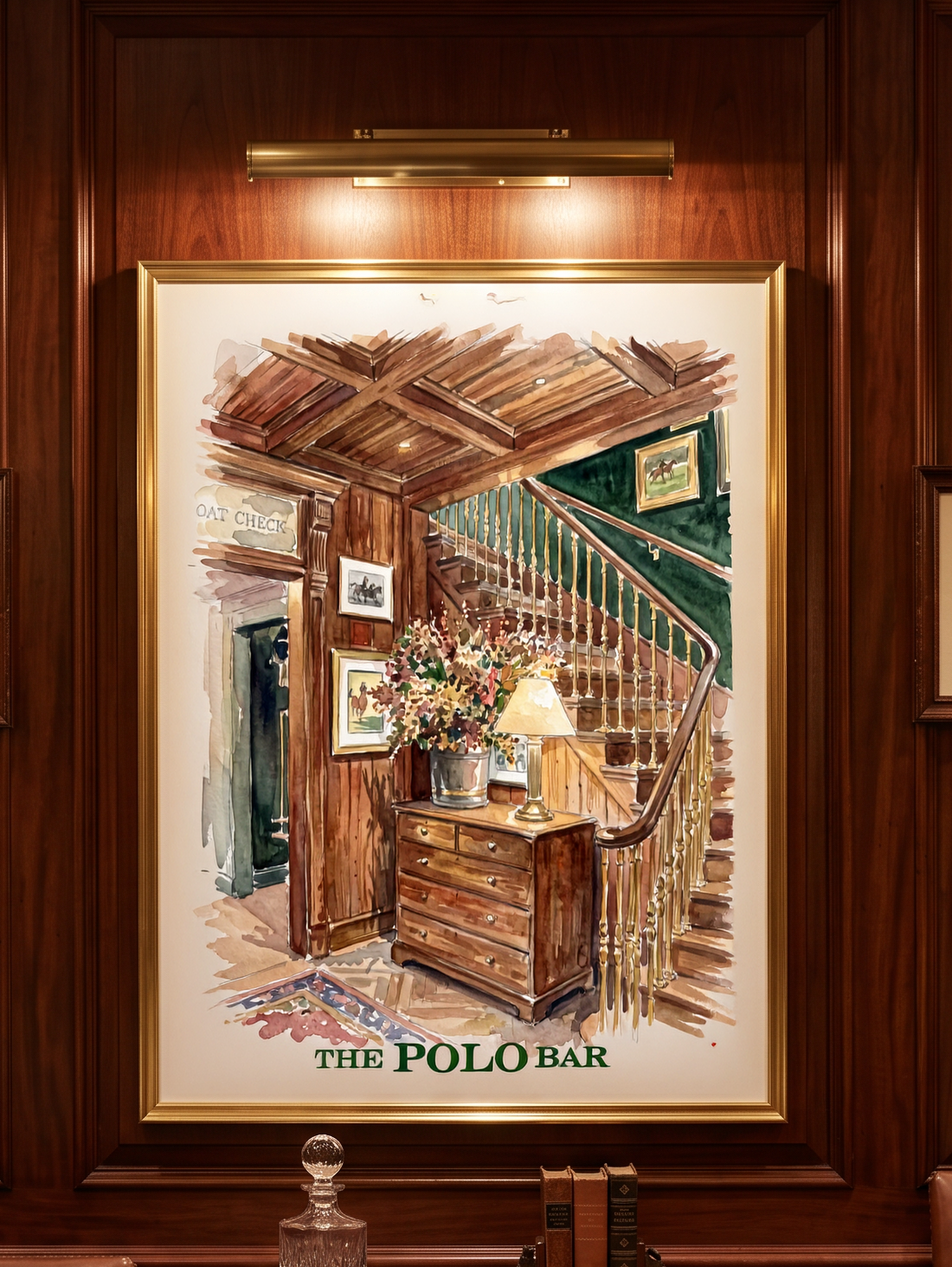 The Polo Bar NYC I The Ralph Lauren Collection | Iconic New York Polo Bar Watercolor Illustration