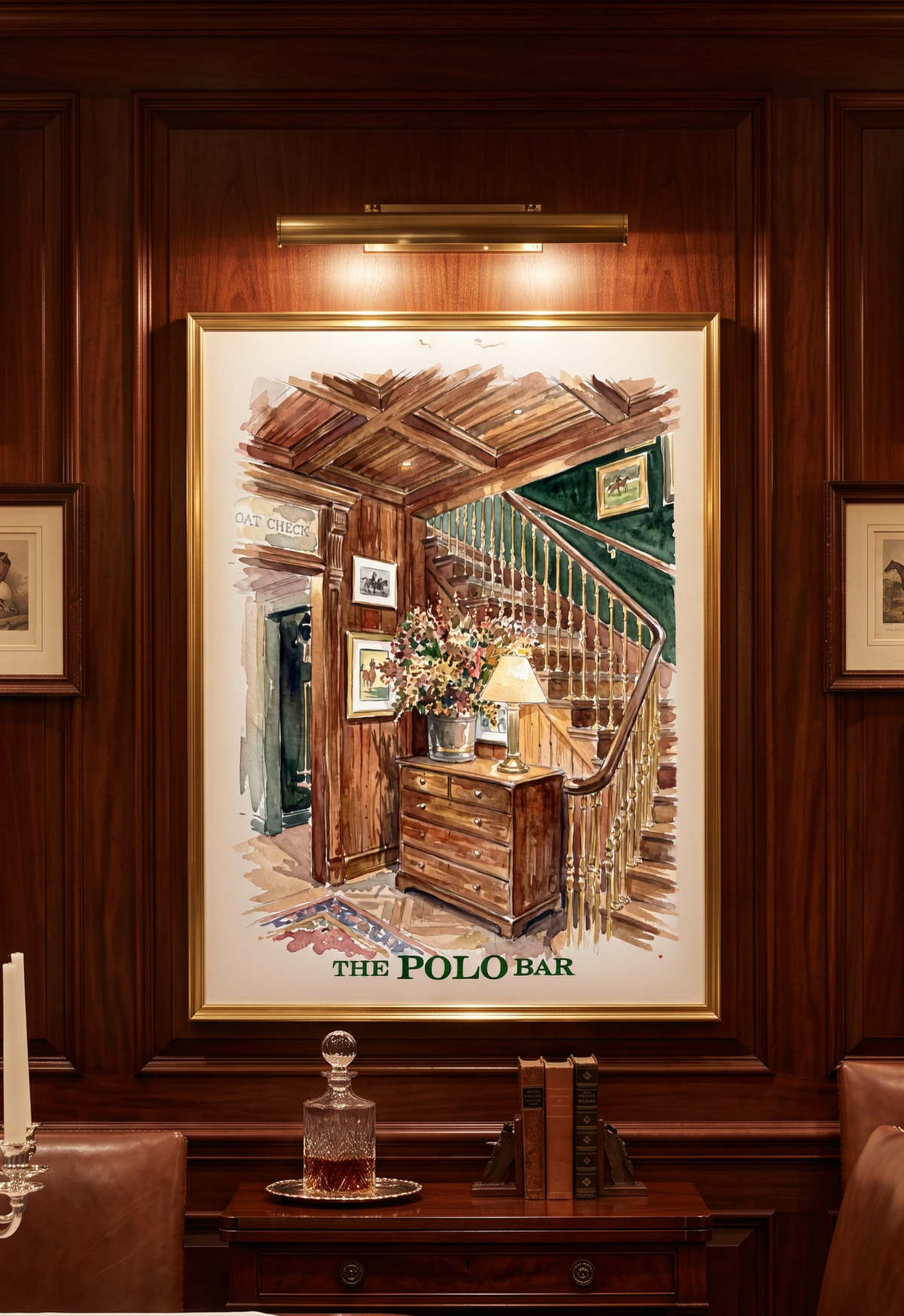The Polo Bar NYC I The Ralph Lauren Collection | Iconic New York Polo Bar Watercolor Illustration
