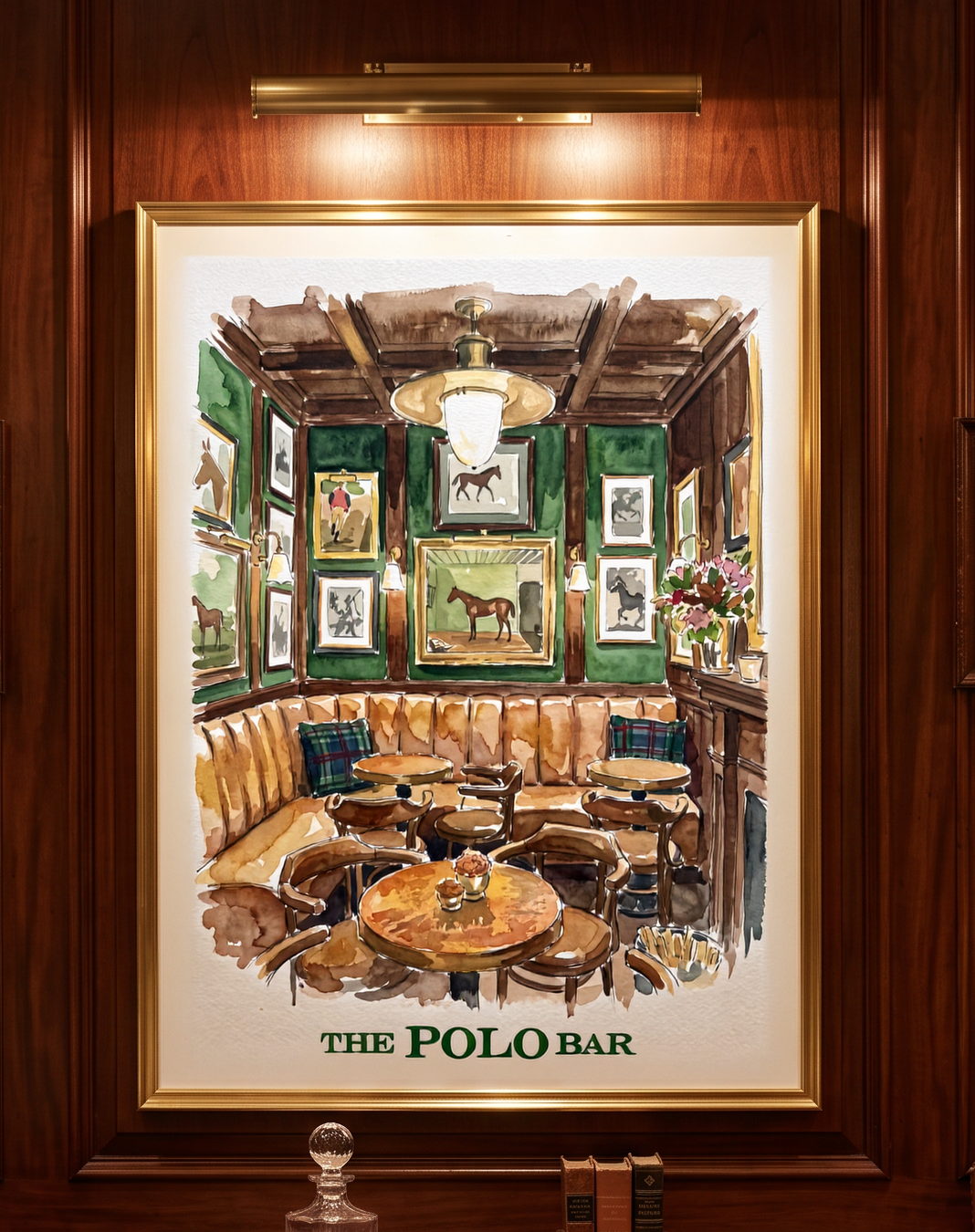 Ralph Lauren "The Polo Bar" NYC I The Ralph Lauren Collection | Iconic New York Polo Bar Watercolor Illustration