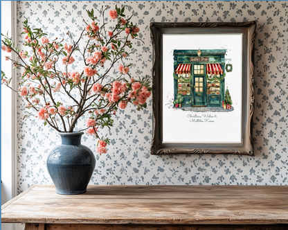 Santa's Workshop, Christmas Illustration, Watercolour Gouache Artwork