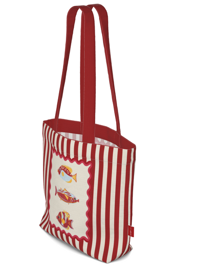 Everyday Tote Bag, Sardines Shopper "La Mer Collection"