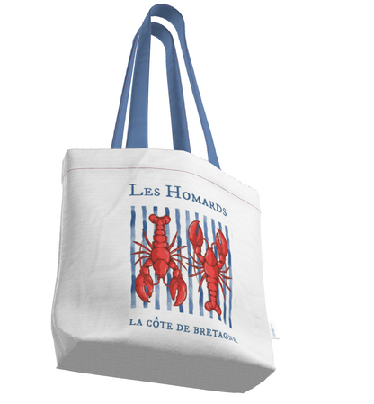 Everyday Tote Bag, Les Homards Bretagne Collection Canvas Shopper