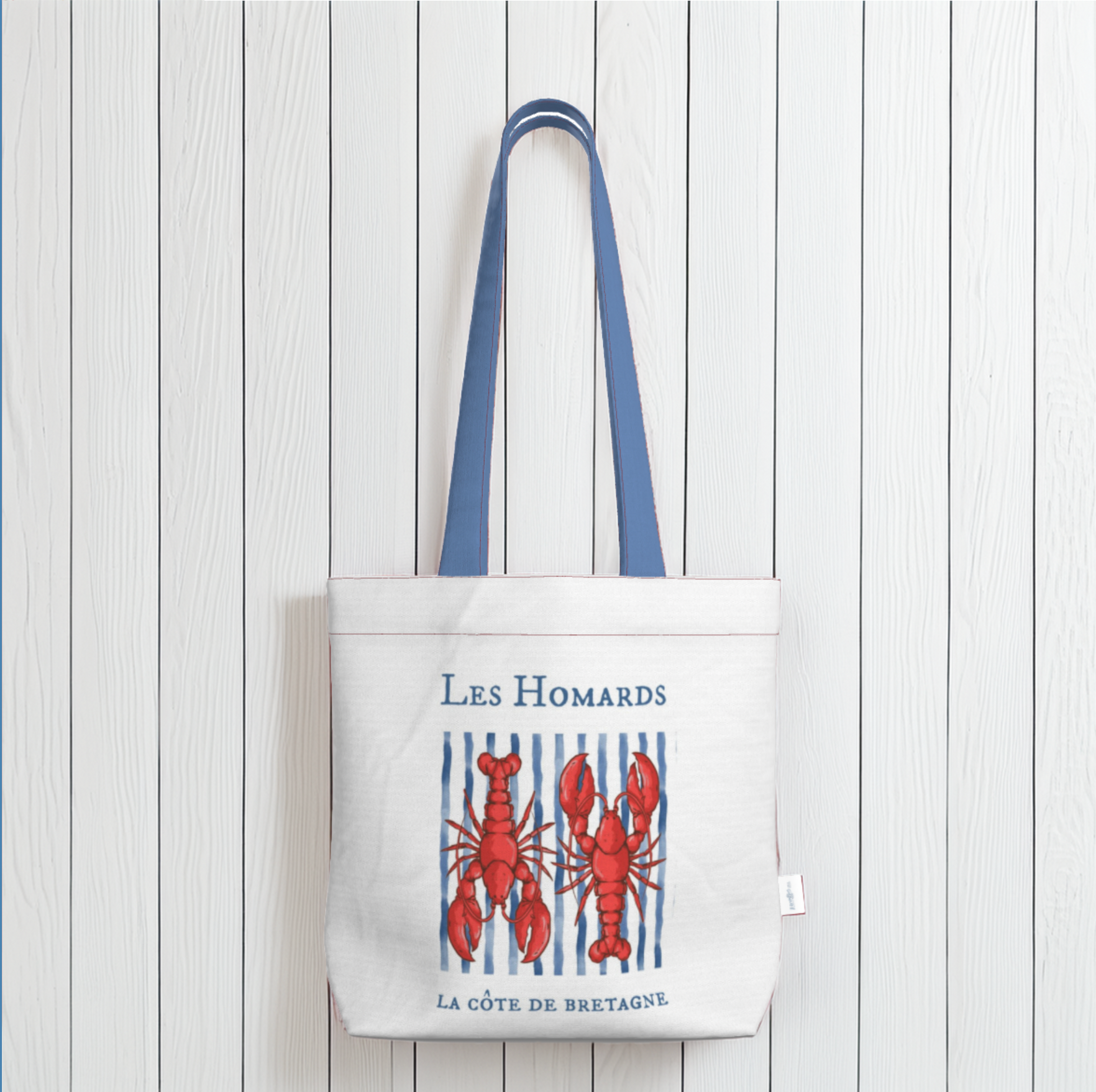 Everyday Tote Bag, Les Homards Bretagne Collection Canvas Shopper