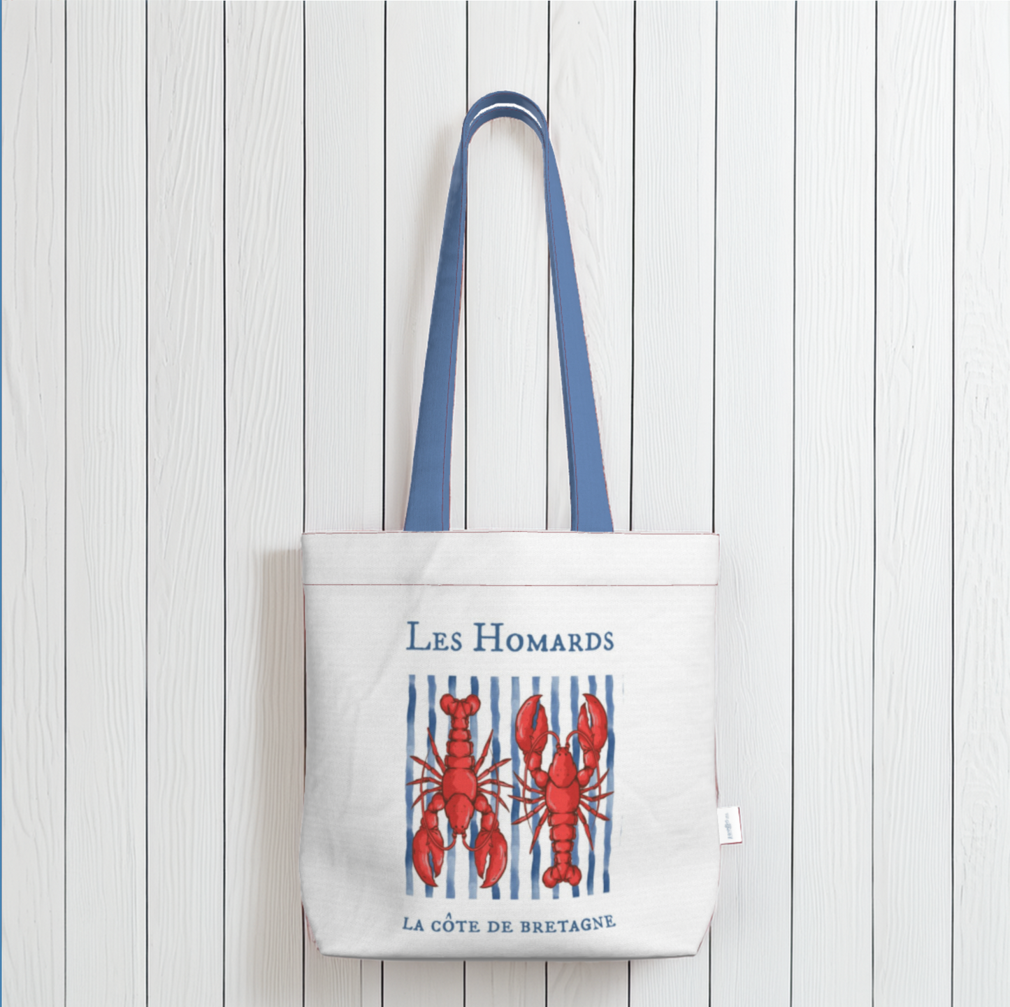 Everyday Tote Bag, Les Homards Bretagne Collection Canvas Shopper