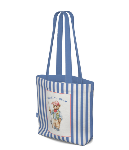 Everyday Tote Bag, The Fishing Bear Canvas Shopper