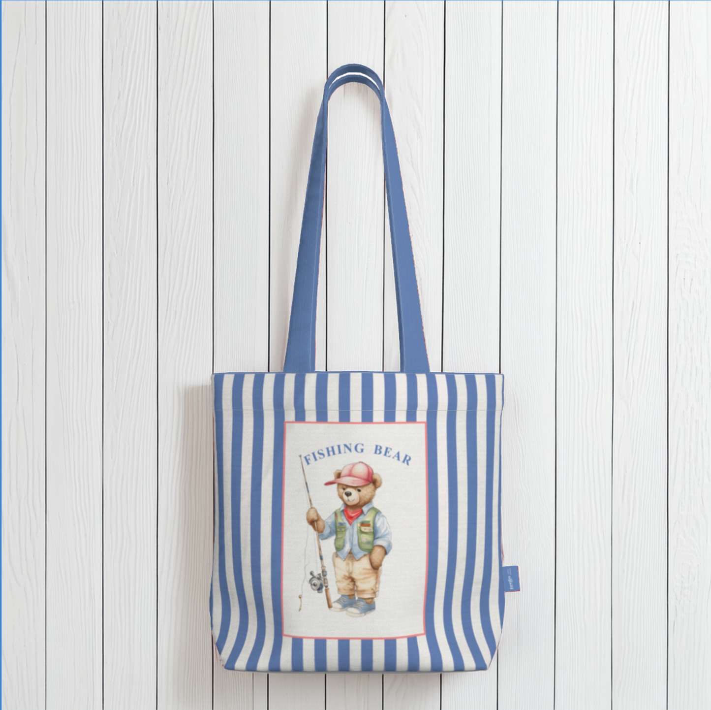 Everyday Tote Bag, The Fishing Bear Canvas Shopper