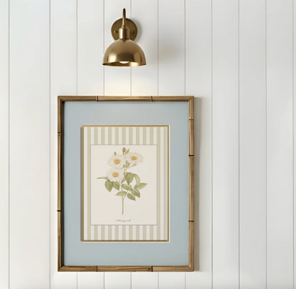 Floral Gallery Set of 6, Botanical Watercolor Illustrations, Snowdrops, Hibiscus, Peony, Hydrangea, White Lilac, Marguerite