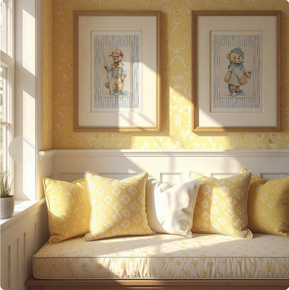 Hamptons Bear Girl Striped Print