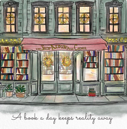 The Shop Around The Corner "You've Got Mail" Movie Illustration in Watercolor