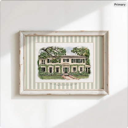 The Father of The Bride Movie Home Watercolor Illustration