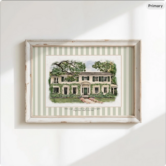 The Father of The Bride Movie Home Watercolor Illustration