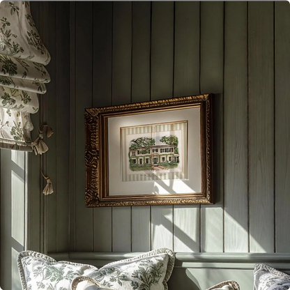 The Father of The Bride Movie Home Watercolor Illustration