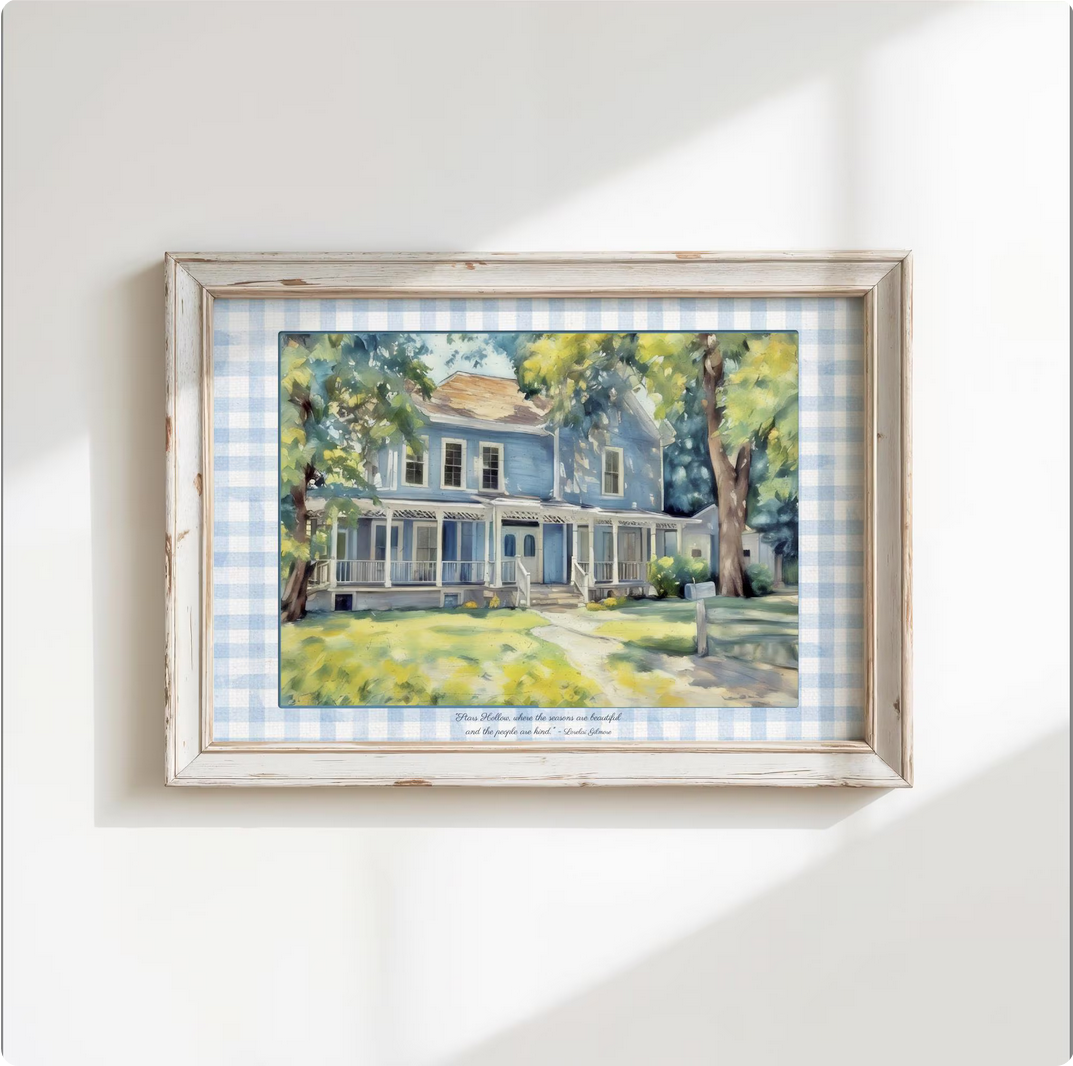 Gilmore Girls Stars Hollow Watercolor Illustration I Lorelai and Rory's Home
