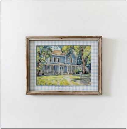 Gilmore Girls Stars Hollow Watercolor Illustration Lorelai and Rory's Home