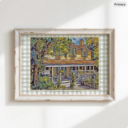 Gilmore Girls Artwork Dragonfly Inn Print Stars Hollow Watercolor Illustration