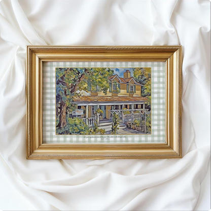 Gilmore Girls Artwork Dragonfly Inn Print Stars Hollow Watercolor Illustration