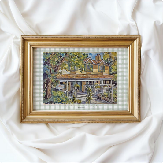 Stars Hollow Artwork Inn Watercolor Illustration