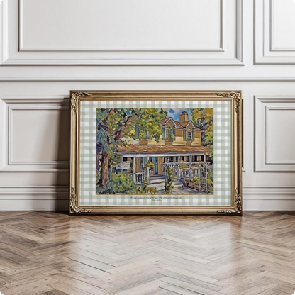 Gilmore Girls Artwork Dragonfly Inn Print Stars Hollow Watercolor Illustration