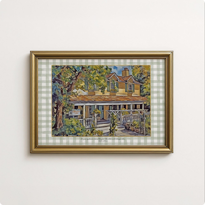 Gilmore Girls Artwork Dragonfly Inn Print Stars Hollow Watercolor Illustration