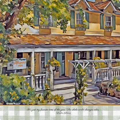 Gilmore Girls Artwork Dragonfly Inn Print Stars Hollow Watercolor Illustration