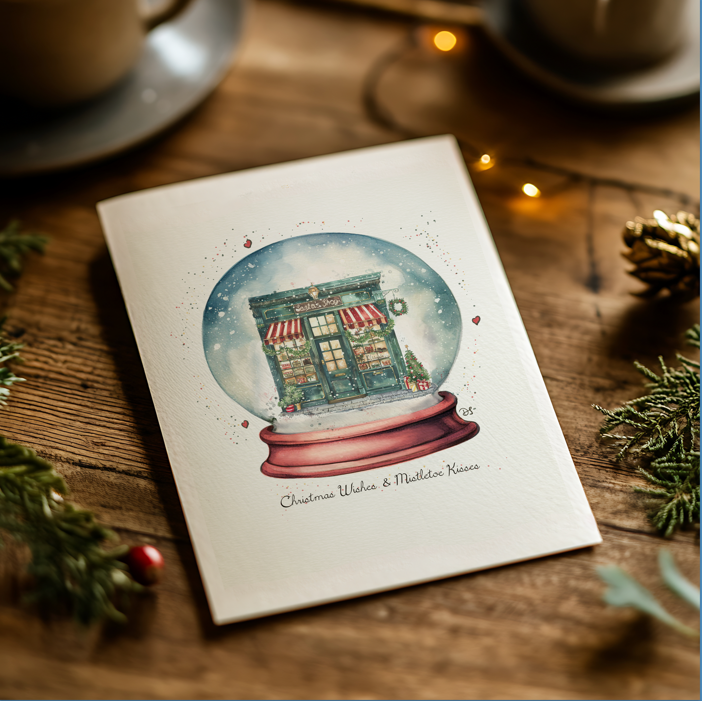Christmas Cards, Holiday Greeting Cards A6 Pack of 5