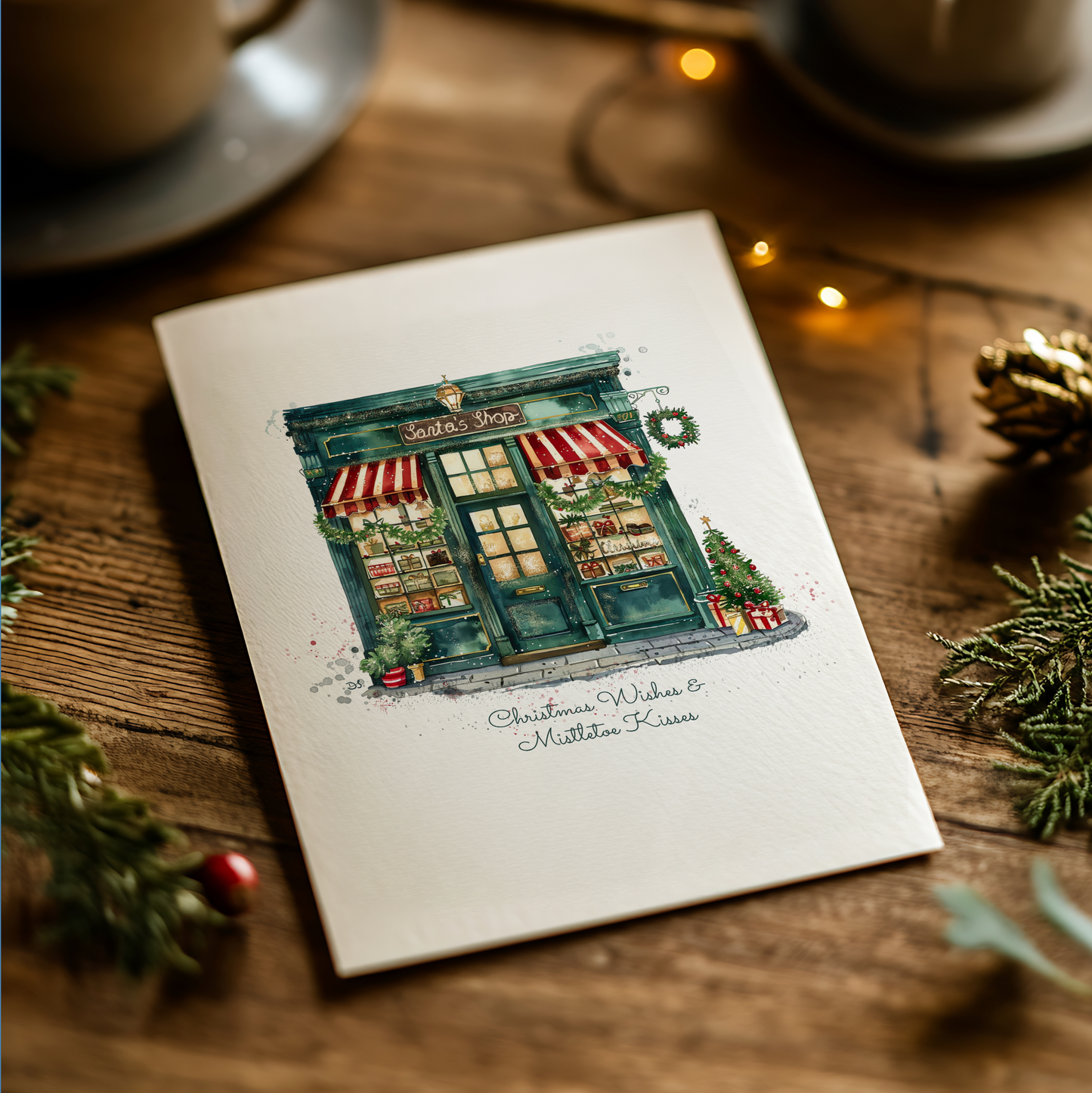Christmas Cards, Holiday Greeting Cards A6 Pack of 5