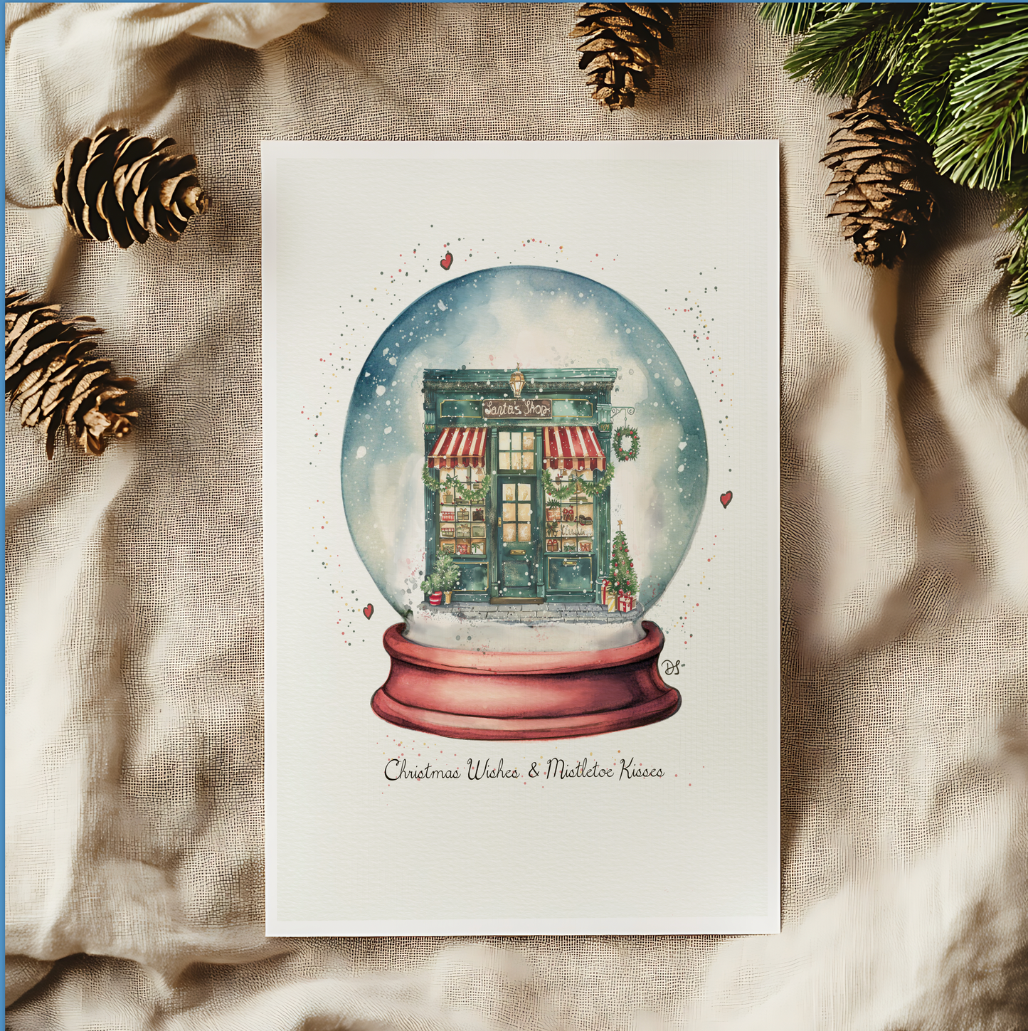 Christmas Cards, Holiday Greeting Cards A6 Pack of 5