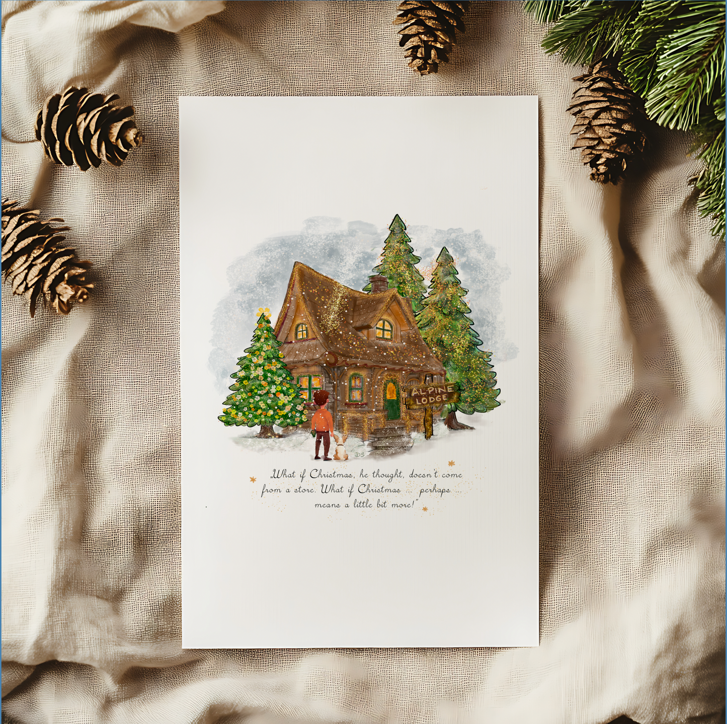 Christmas Cards, Holiday Greeting Cards A6 Pack of 5