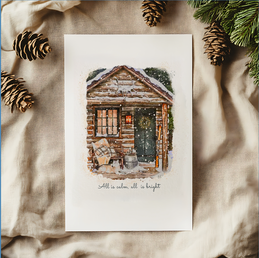 Christmas Cards, Holiday Greeting Cards A6 Pack of 5