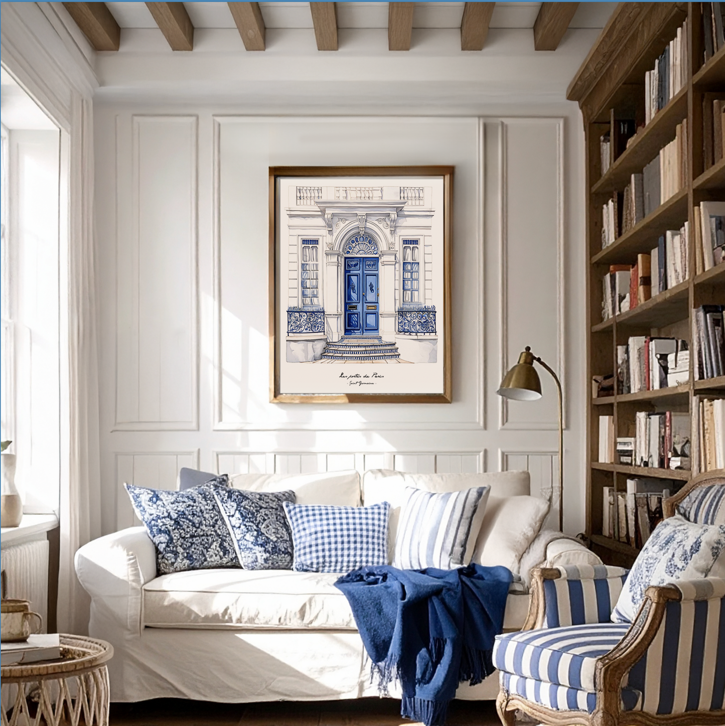 Paris Haussmann Illustration French Line Drawing Paris Streets Watercolor Artwork