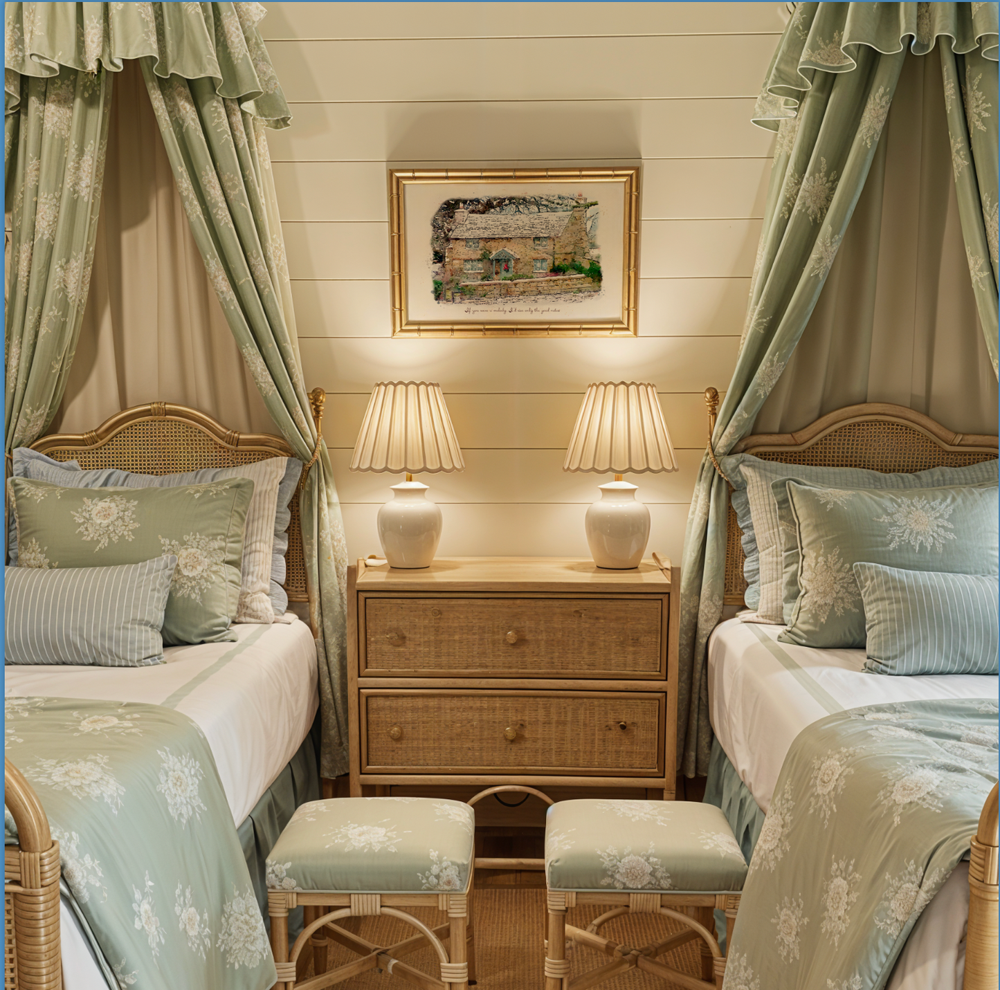 Rosehill Cottage " The Holiday " Movie Illustration Watercolor