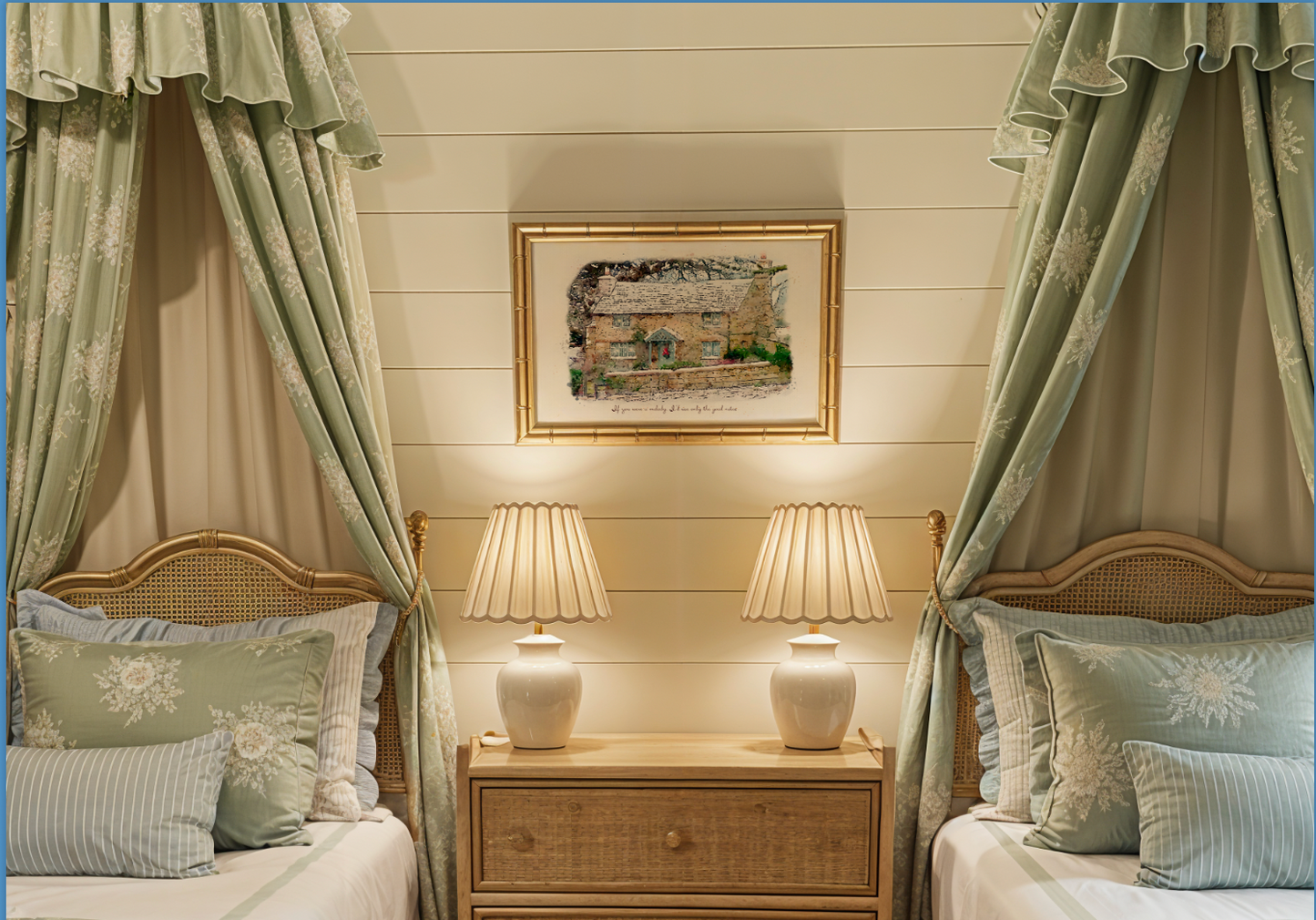 Rosehill Cottage " The Holiday " Movie Illustration Watercolor