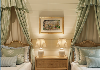 Rosehill Cottage " The Holiday " Movie Illustration Watercolor