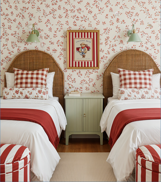 Country Bear Vintage Striped Truck Illustration, Cowboy Bear Artwork