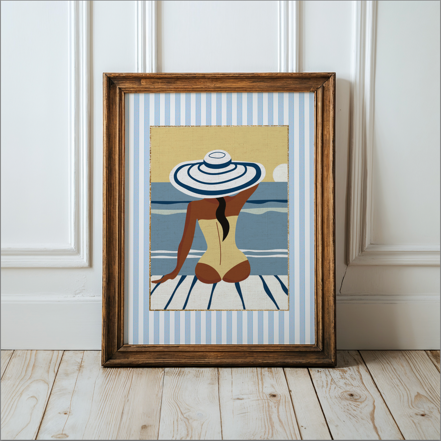 Summer Prints Gallery Set of 3 Cote d' Azur Artwork Beach House Collection