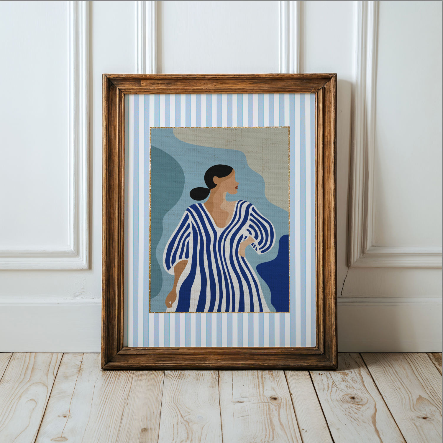 Cote d' Azur Print Coastal Illustration Beach Club Riviera Artwork