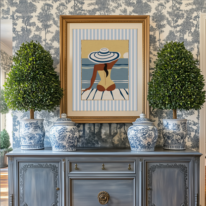 Summer Prints Gallery Set of 3 Cote d' Azur Artwork Beach House Collection