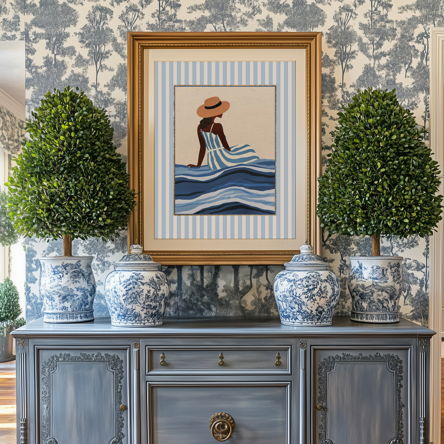 Summer Prints Gallery Set of 3 Cote d' Azur Artwork Beach House Collection