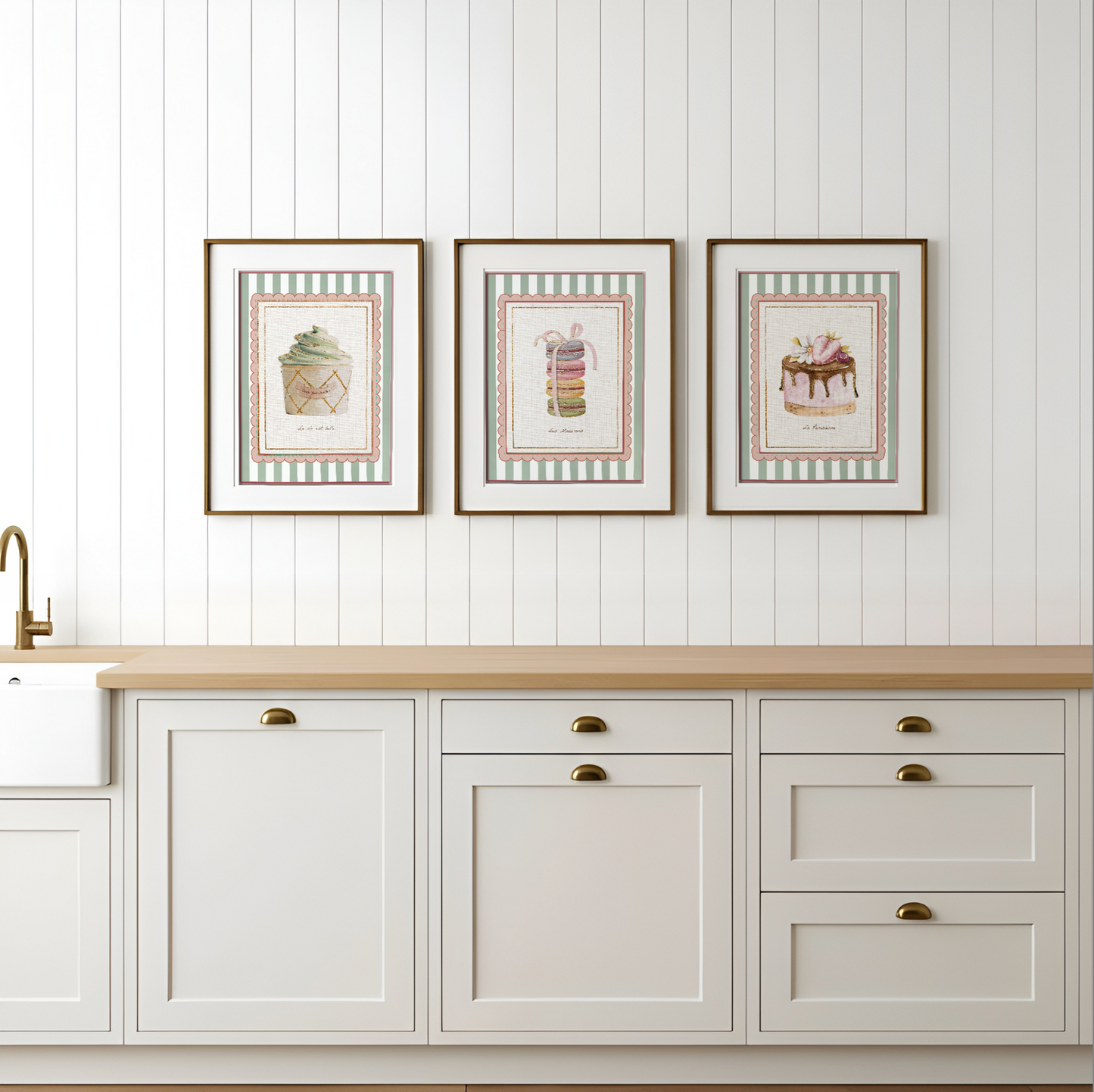 Cafe Paris Print Set of 3 Kitchen Coffee Shop Art Parisienne Patisserie Artwork Girls Room Wall Decor