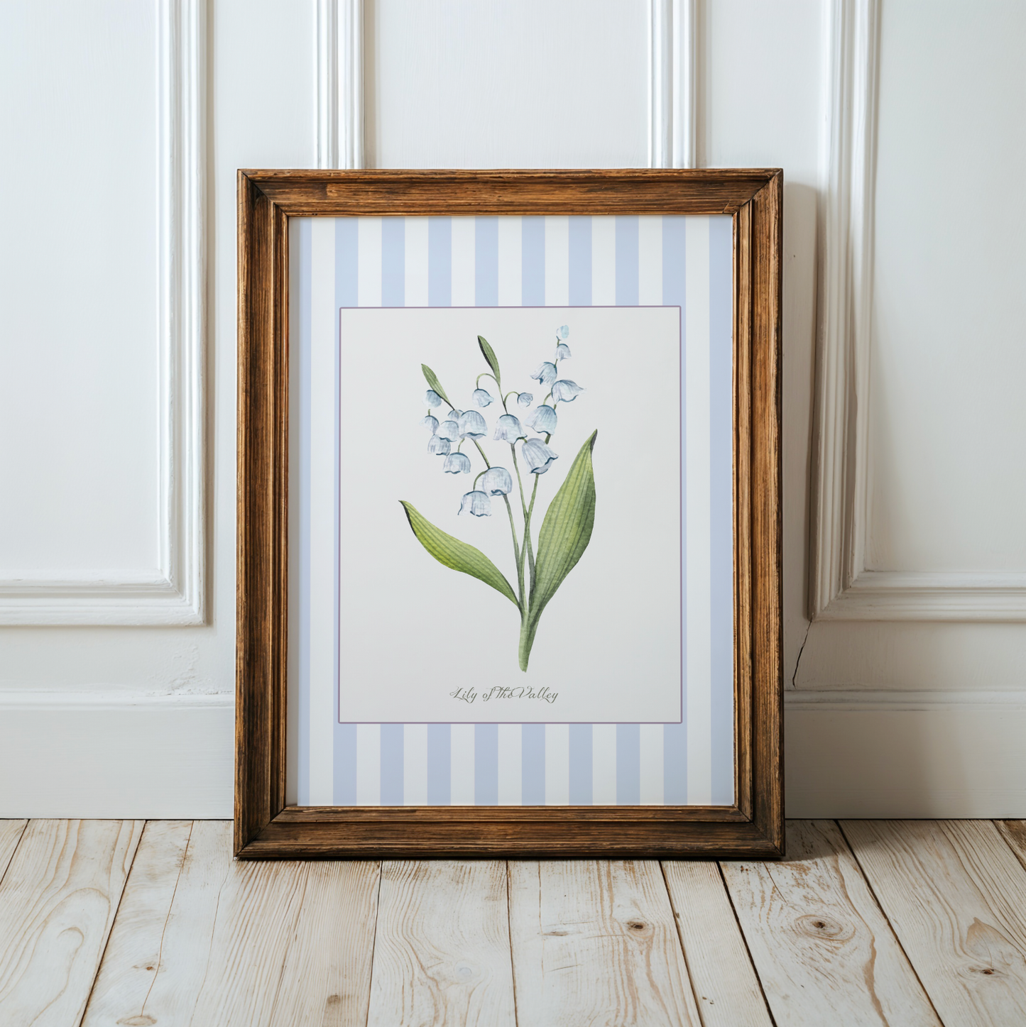 Floral Gallery Wall Collection of 6 Cotswolds Wildflower Botanical Watercolor Print Set Cottage Garden