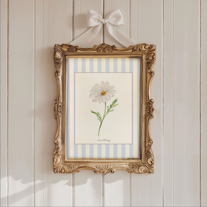 Daisy Watercolor Illustration, Sweet Daisy Summer Print