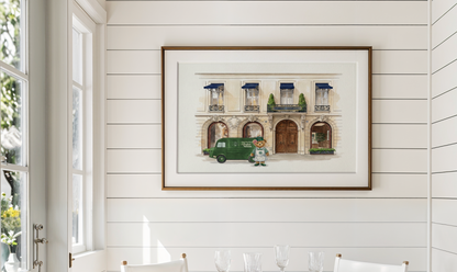 Ralph Lauren Paris Watercolor Print Ralph’s Coffee Saint Germain Illustration Paris Fashion Boutique Art Barista Polo Bear Wall Decor