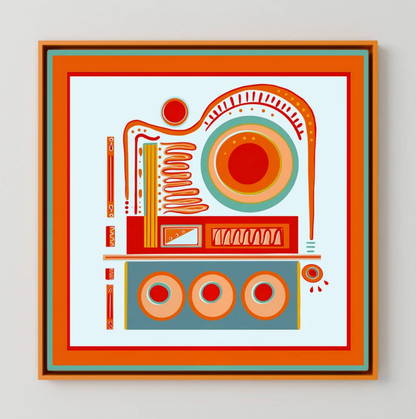 After Hours Club I Contemporary Colorblock Canvas I Modern Abstract Art I Music Room Decor I Colorful Geometric Artwork