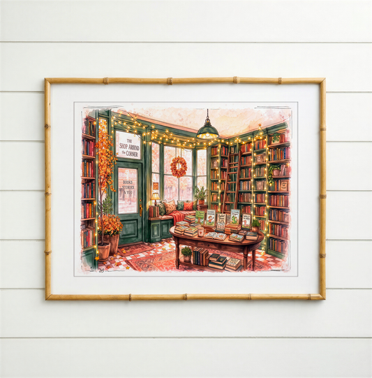 You’ve Got Mail Print | The Shop Around the Corner Bookstore Art | New York Bookshop Watercolor | Kathleen Kelly Wall Art