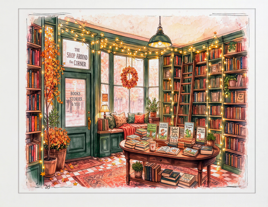 You’ve Got Mail Print | The Shop Around the Corner Bookstore Art | New York Bookshop Watercolor | Kathleen Kelly Wall Art