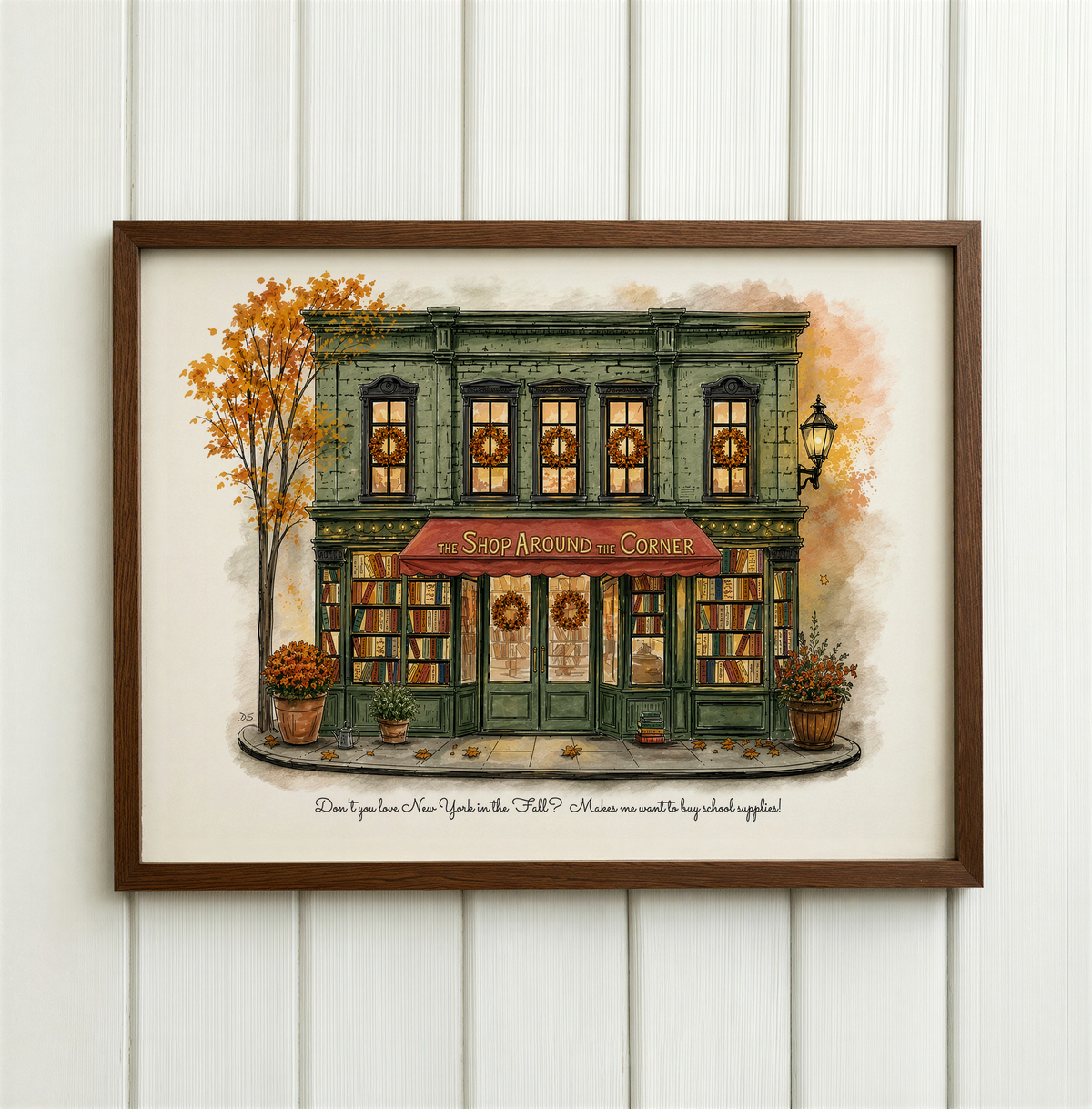 Ultimate Fall Movie Collection, Set of 4, Iconic 90s Romcom Illustrations Watercolor Artwork