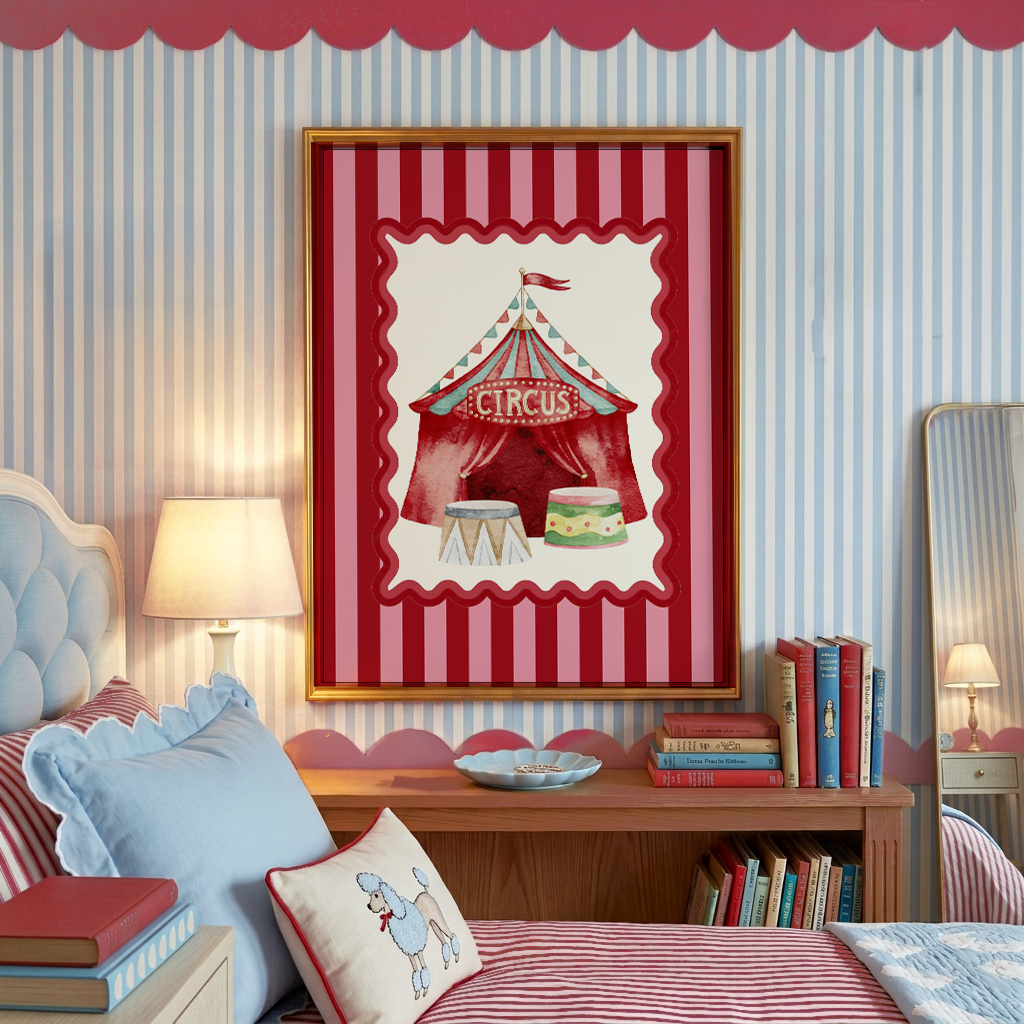 Le Cirque Circus Tent I Circus Artwork I Kids Room Illustration I Funfair Wall Art