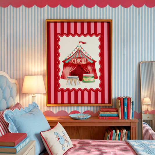 Le Cirque Circus Tent I Circus Artwork I Kids Room Illustration I Funfair Wall Art