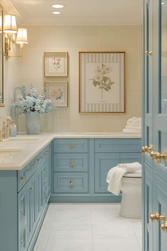 Marguerite Wall Art Botanical Illustration Vintage Flowers Striped Artwork