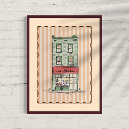 Paris Shop Art Print Paris Bakery Art French Wall Art